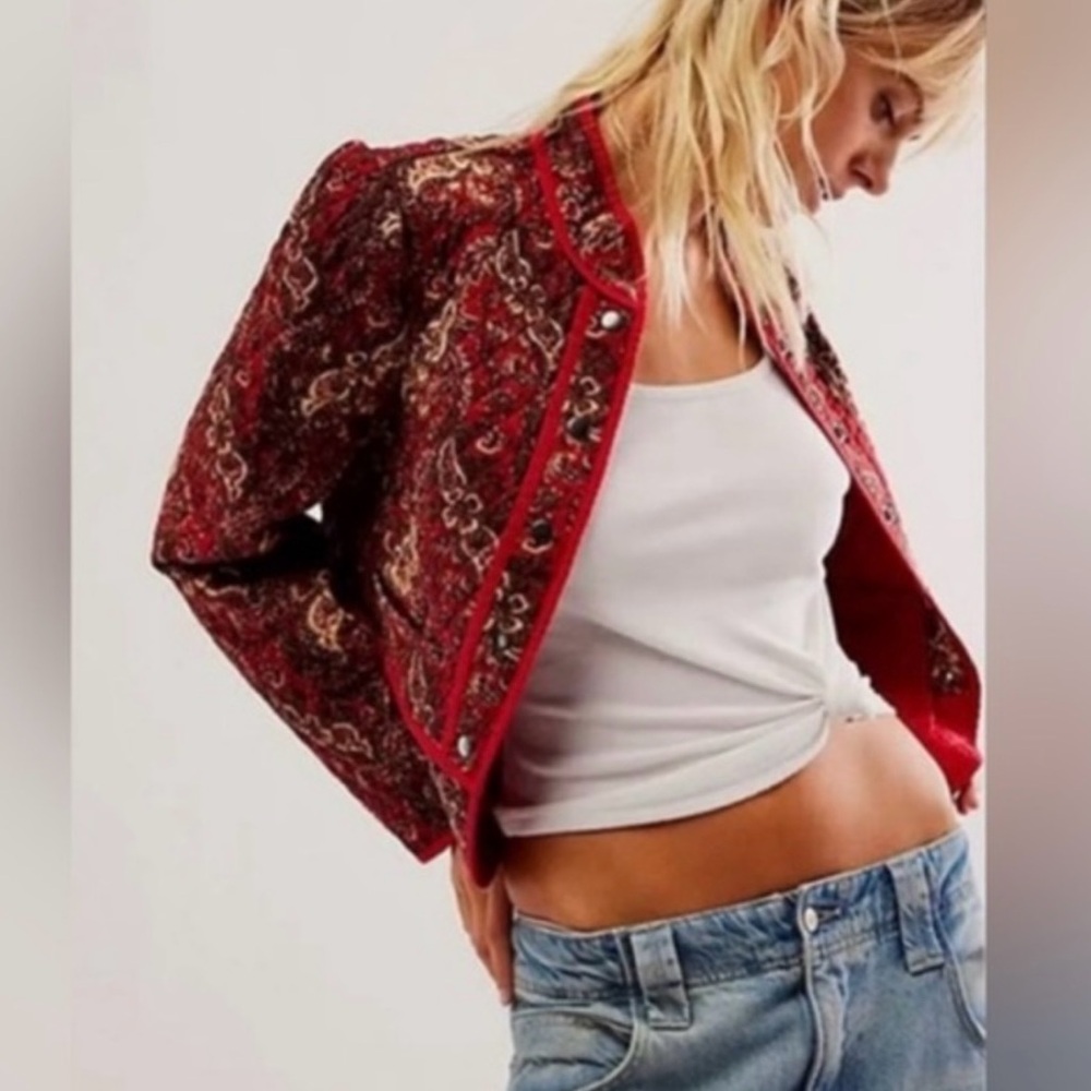 NWOT Free People Zoey Quilted Jacket Sz Small